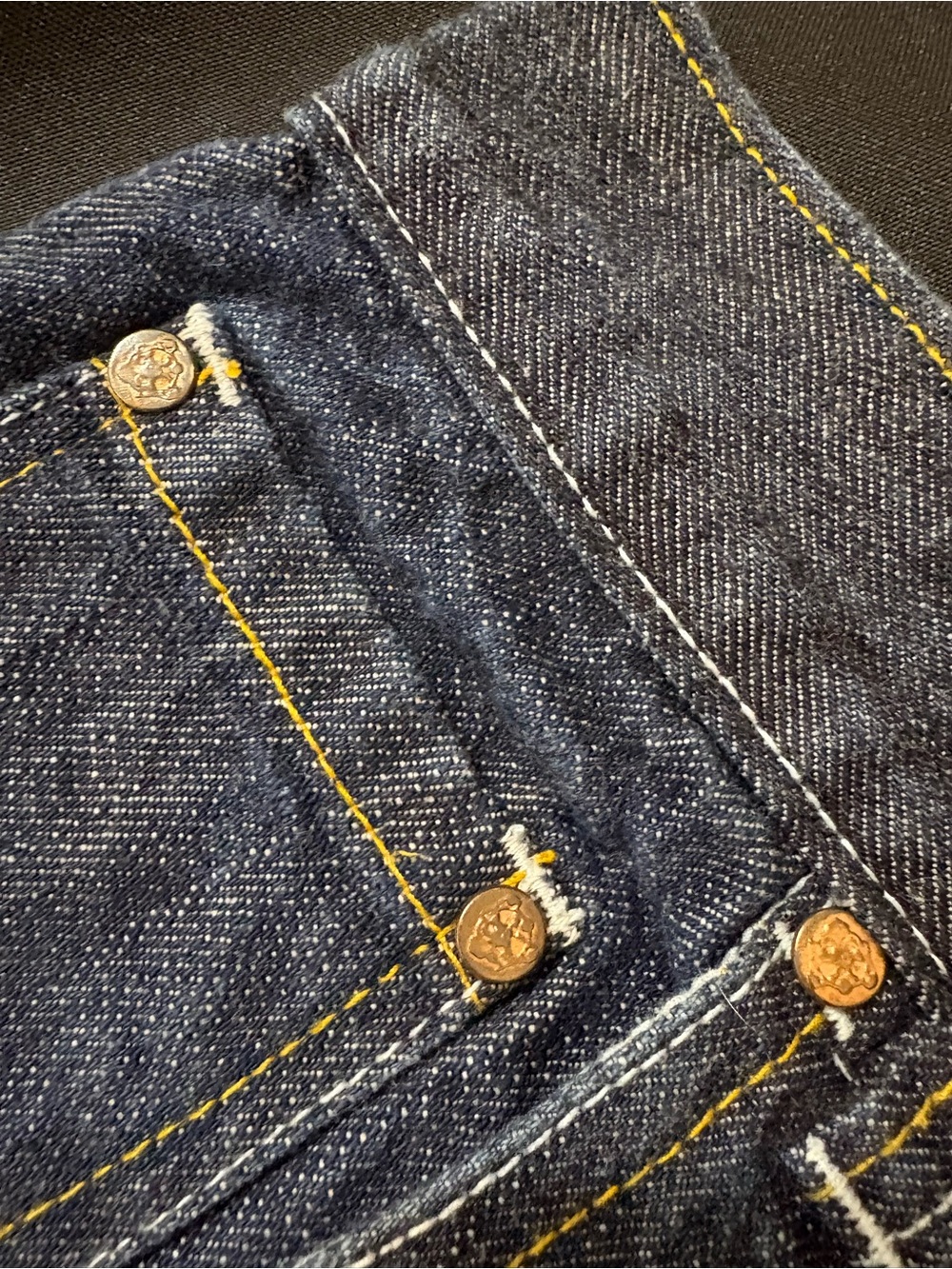 Vintage EVISU Genes Y2K Baggy Jeans White Seagull Size 40 - Picture 11 of 15